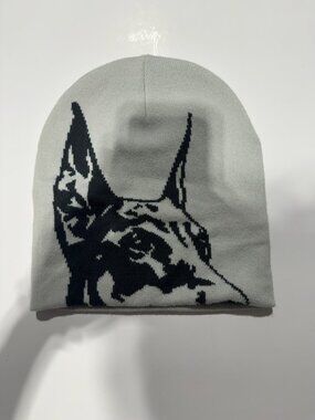 Yeschief Grey Doberman Knit Beanie